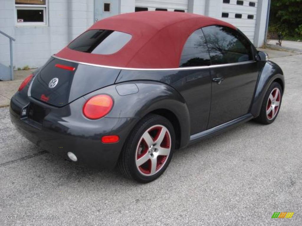 2005 New Beetle Dark Flint Edition Convertible - Dark Flint Metallic / Bordeaux Red photo #3