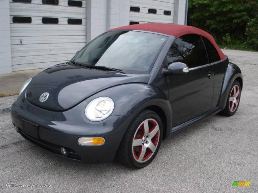2005 New Beetle Dark Flint Edition Convertible - Dark Flint Metallic / Bordeaux Red photo #4
