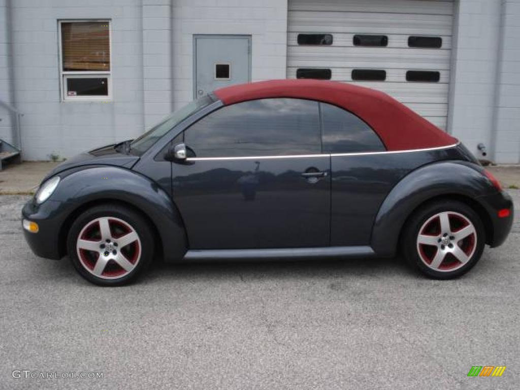 2005 New Beetle Dark Flint Edition Convertible - Dark Flint Metallic / Bordeaux Red photo #5
