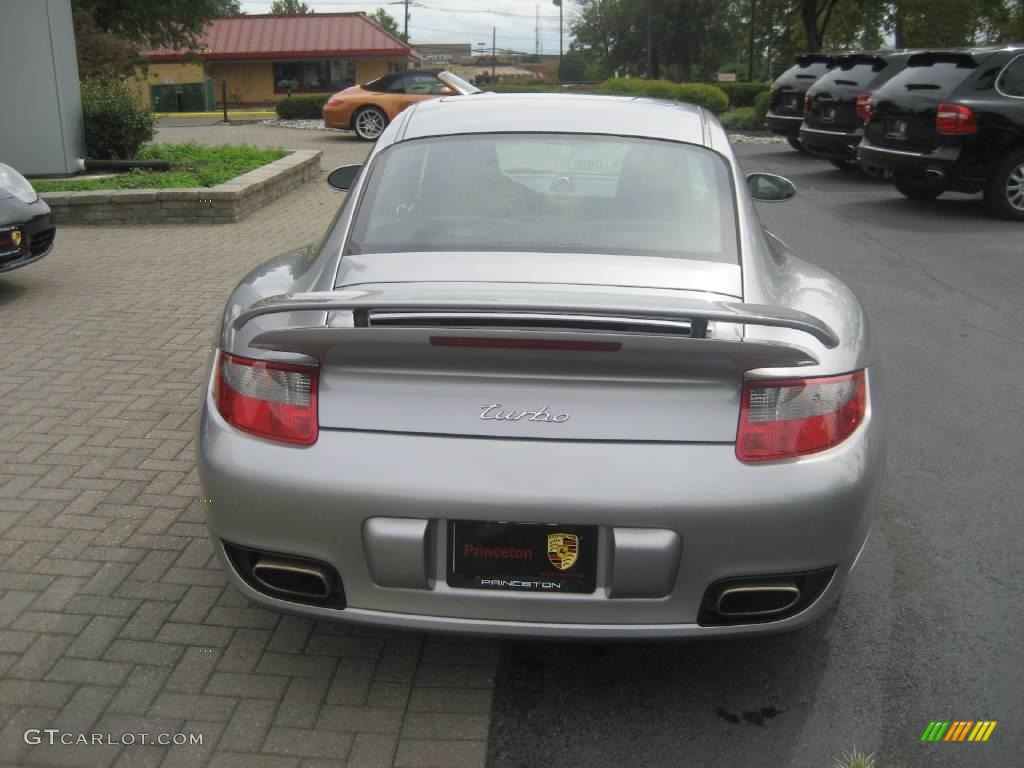 2007 911 Turbo Coupe - GT Silver Metallic / Black photo #6