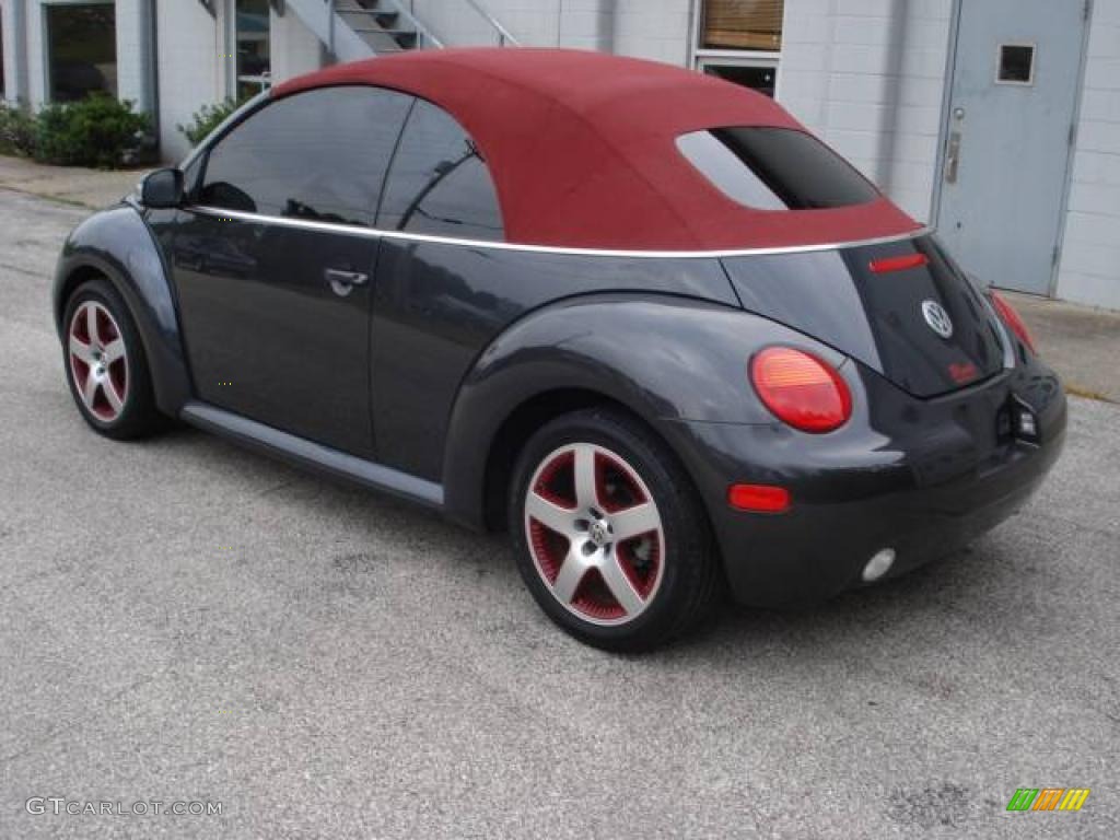 2005 New Beetle Dark Flint Edition Convertible - Dark Flint Metallic / Bordeaux Red photo #6