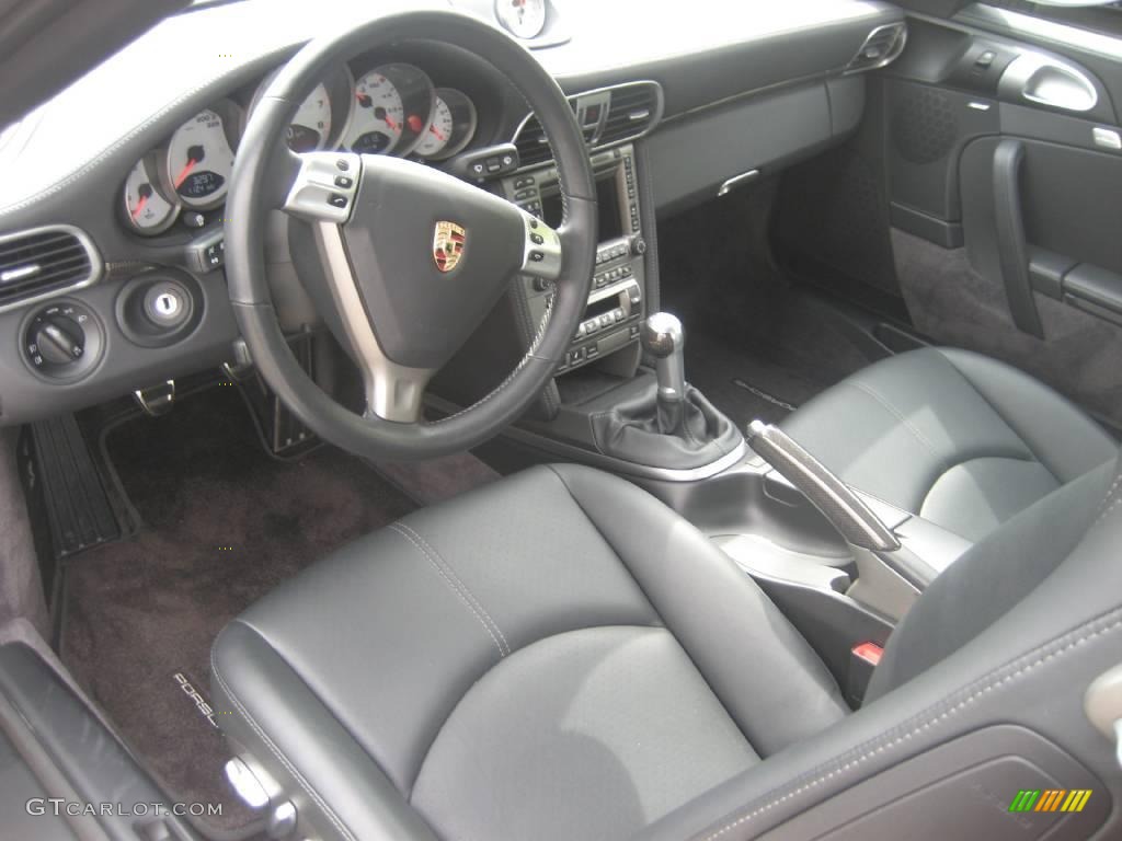 2007 911 Turbo Coupe - GT Silver Metallic / Black photo #10
