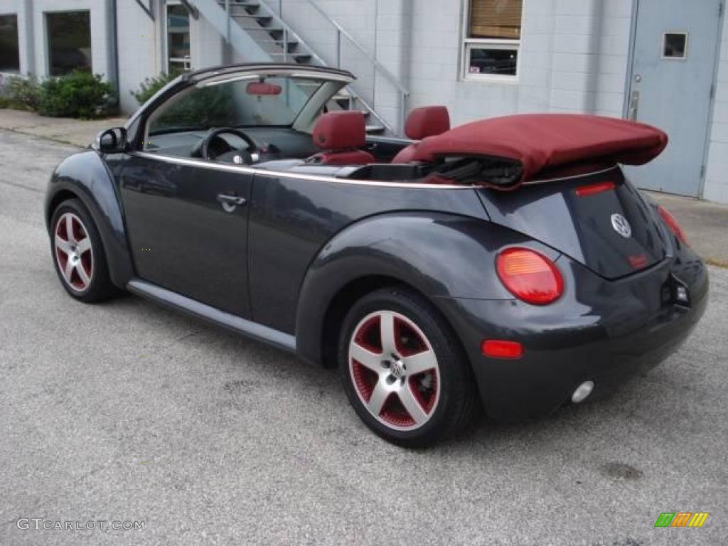 2005 New Beetle Dark Flint Edition Convertible - Dark Flint Metallic / Bordeaux Red photo #26