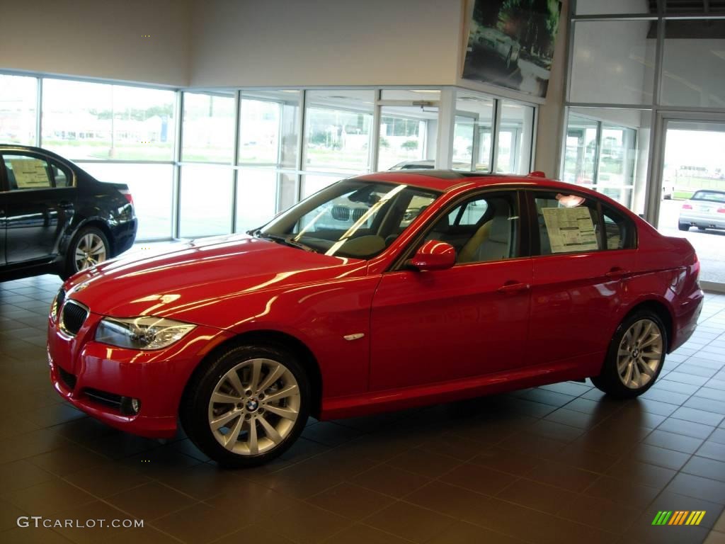 2009 3 Series 328i Sedan - Crimson Red / Oyster Dakota Leather photo #1