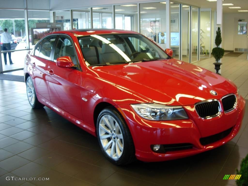 2009 3 Series 328i Sedan - Crimson Red / Oyster Dakota Leather photo #2
