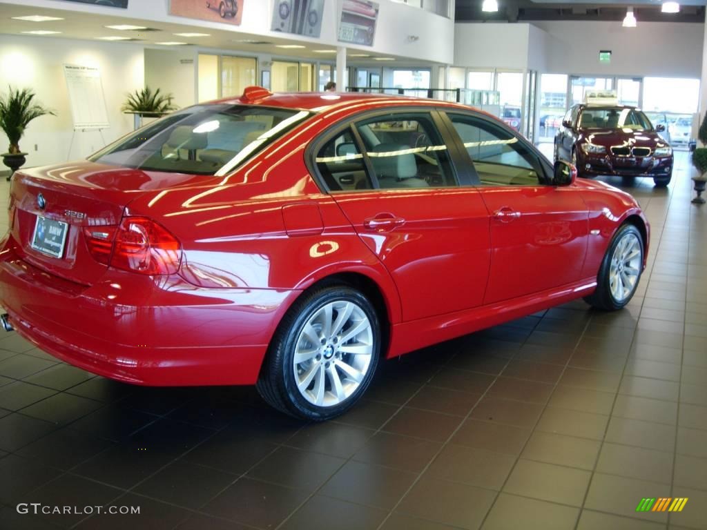 2009 3 Series 328i Sedan - Crimson Red / Oyster Dakota Leather photo #3