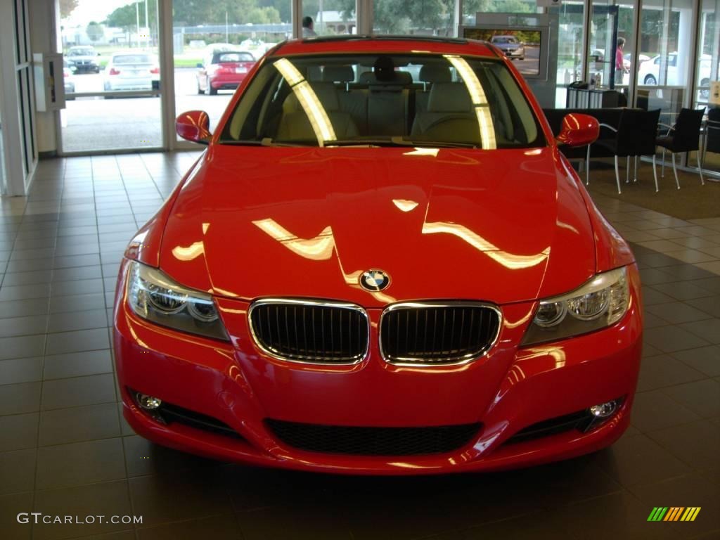 2009 3 Series 328i Sedan - Crimson Red / Oyster Dakota Leather photo #10