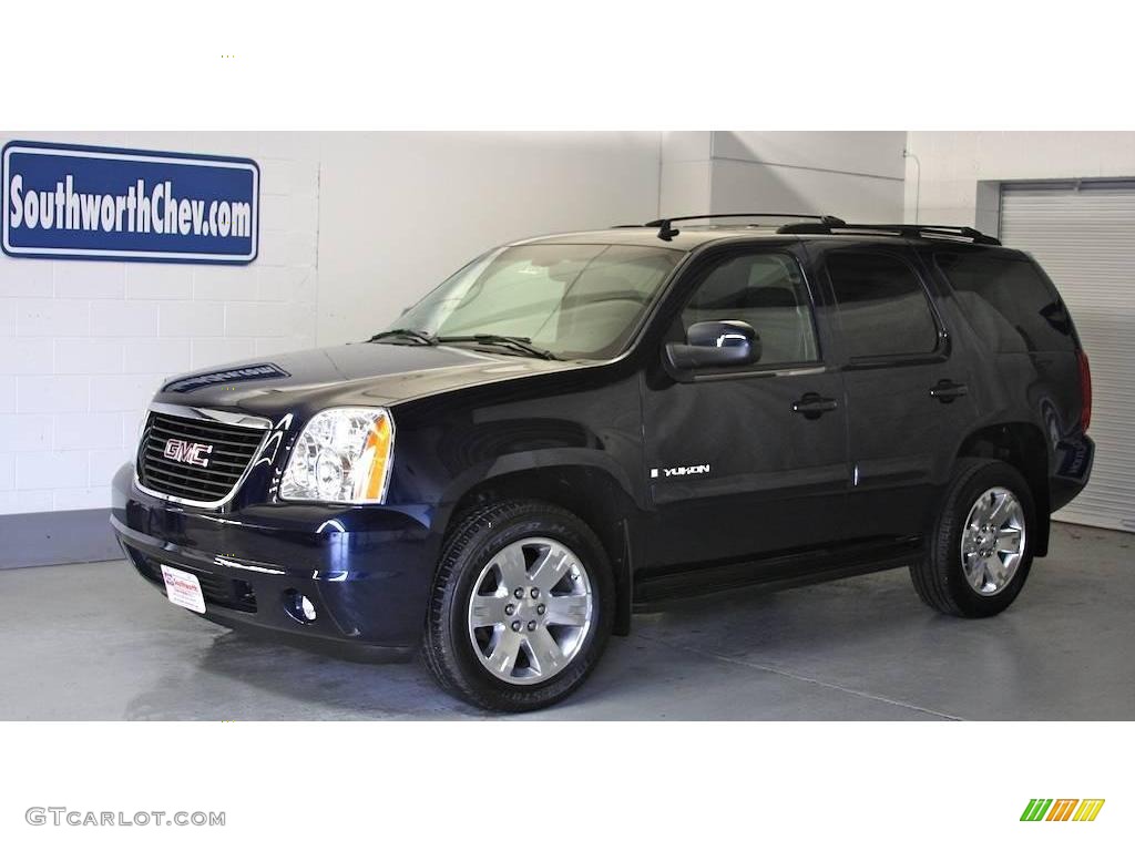 2007 Yukon SLE 4x4 - Deep Blue Metallic / Ebony Black photo #1