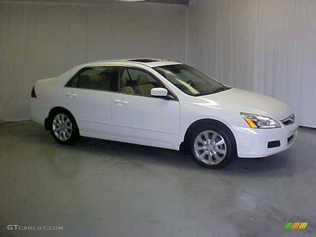 2006 Accord EX-L V6 Sedan - Taffeta White / Ivory photo #1
