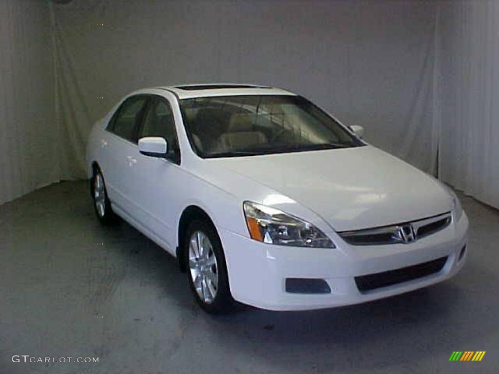2006 Accord EX-L V6 Sedan - Taffeta White / Ivory photo #3