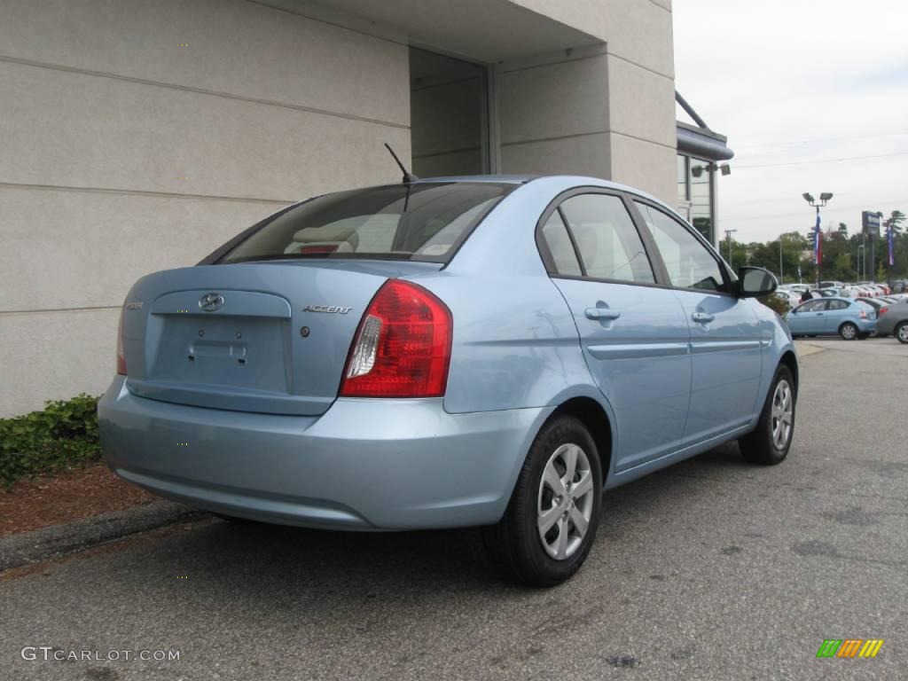 2008 Accent GLS Sedan - Ice Blue / Beige photo #3