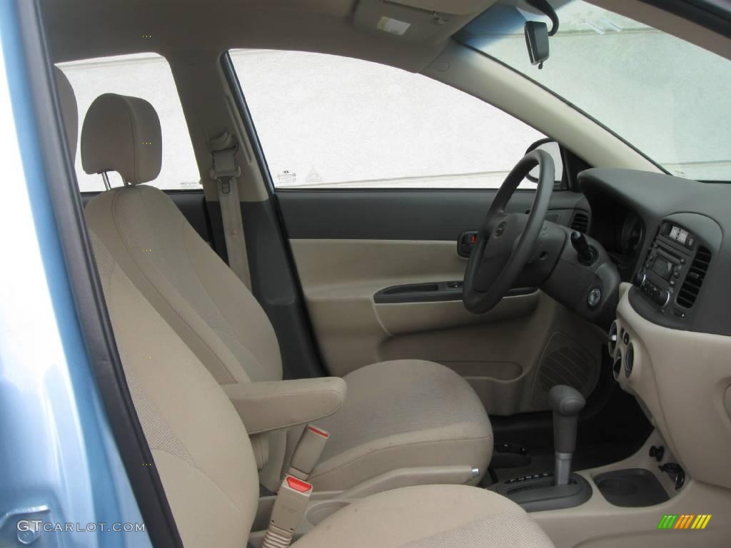 2008 Accent GLS Sedan - Ice Blue / Beige photo #5