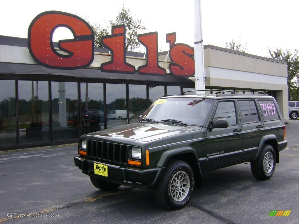 1997 Cherokee 4x4 - Moss Green Pearlcoat / Tan photo #1