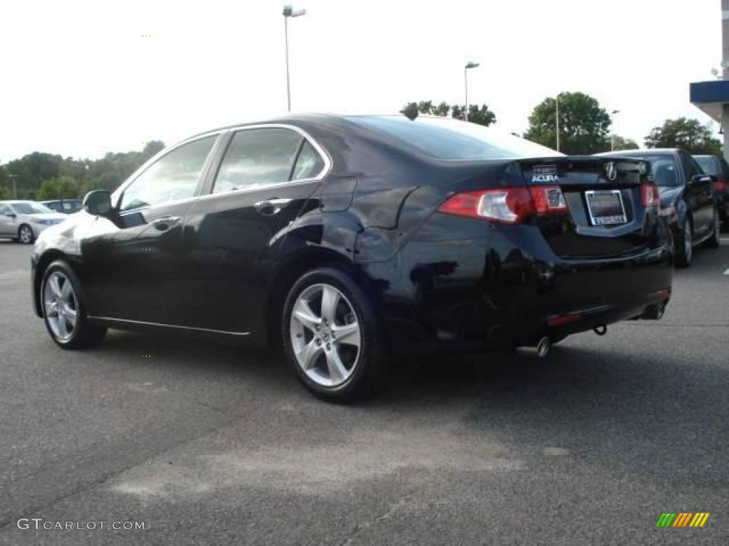 2009 TSX Sedan - Crystal Black Pearl / Parchment photo #3