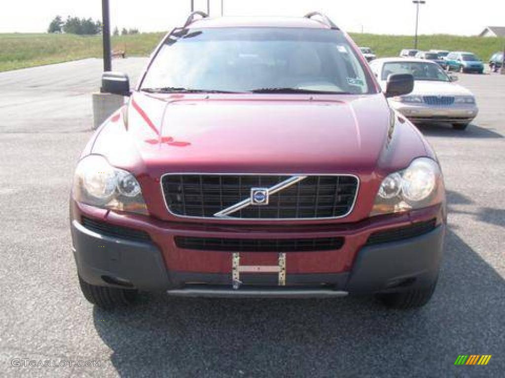 2004 XC90 T6 AWD - Ruby Red Metallic / Taupe/Light Taupe photo #2