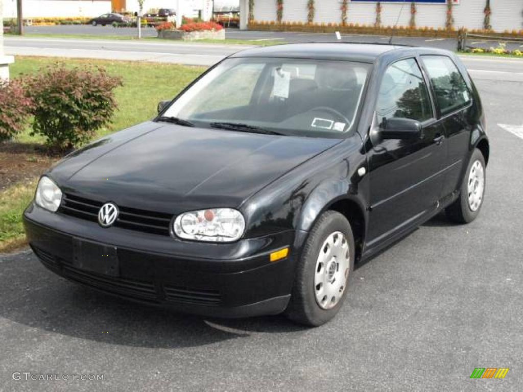 2003 Golf GL 2 Door - Black / Black photo #2