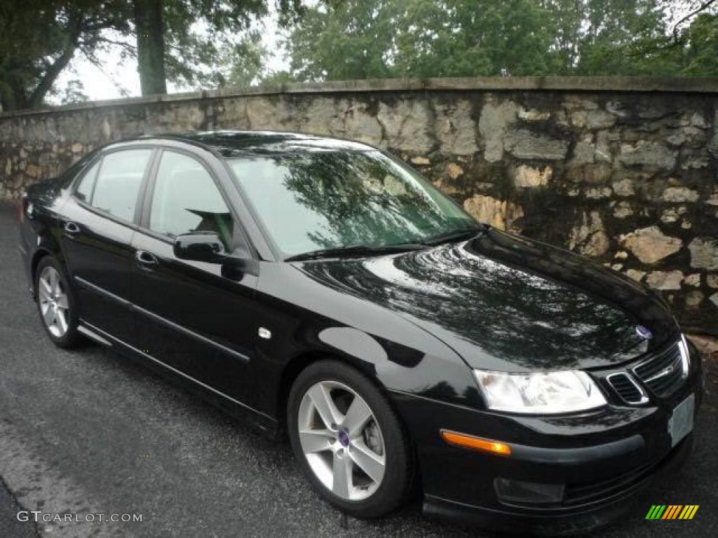 2007 9-3 Aero Sport Sedan - Black / Gray/Parchment photo #1