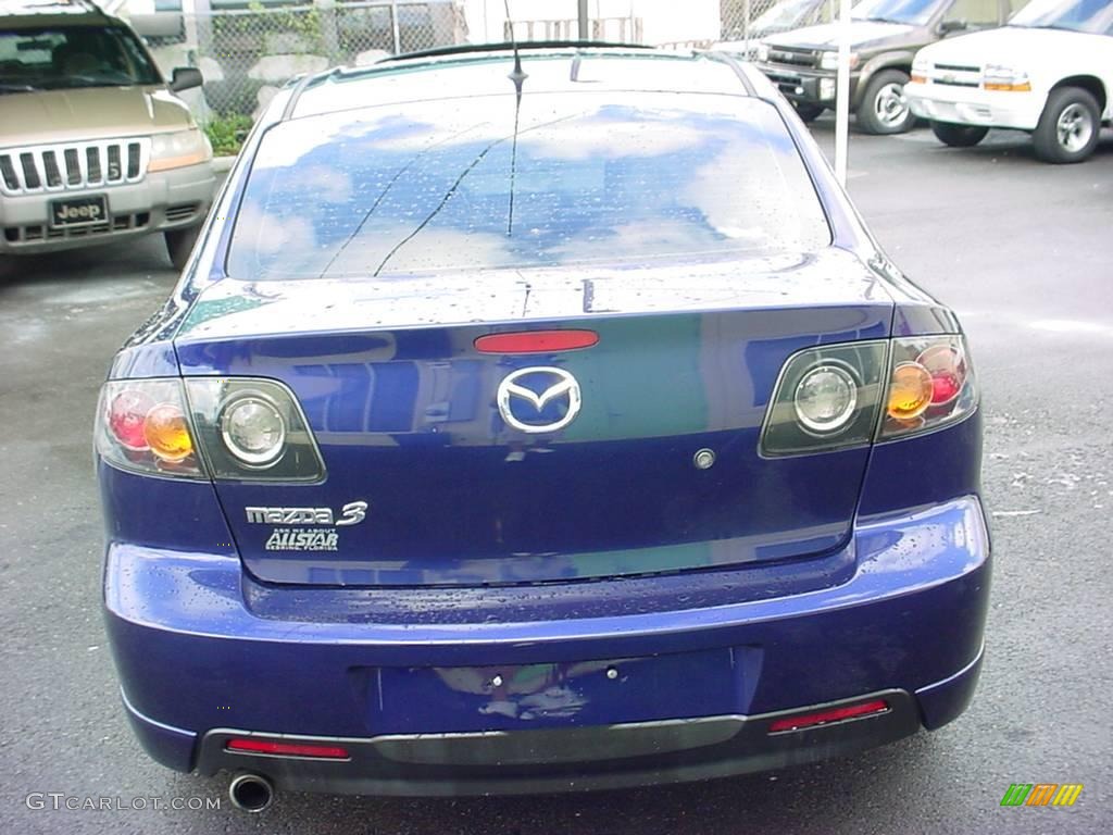 2004 MAZDA3 s Sedan - Strato Blue Mica / Black/Blue photo #4