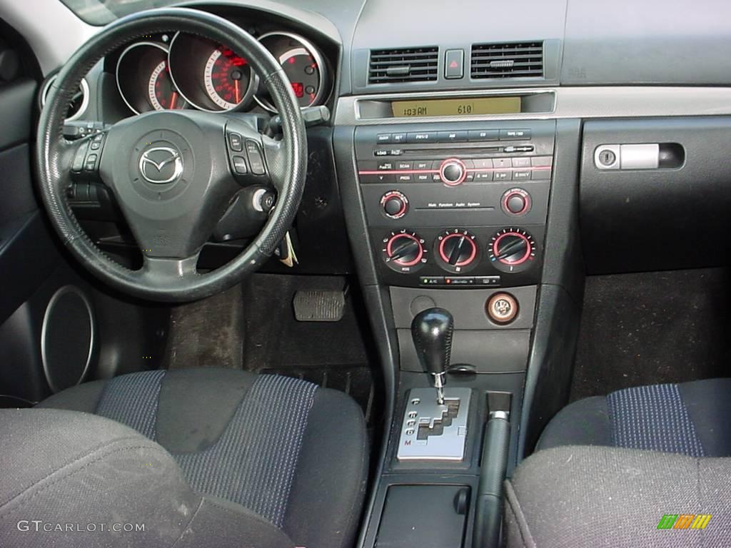 2004 MAZDA3 s Sedan - Strato Blue Mica / Black/Blue photo #14