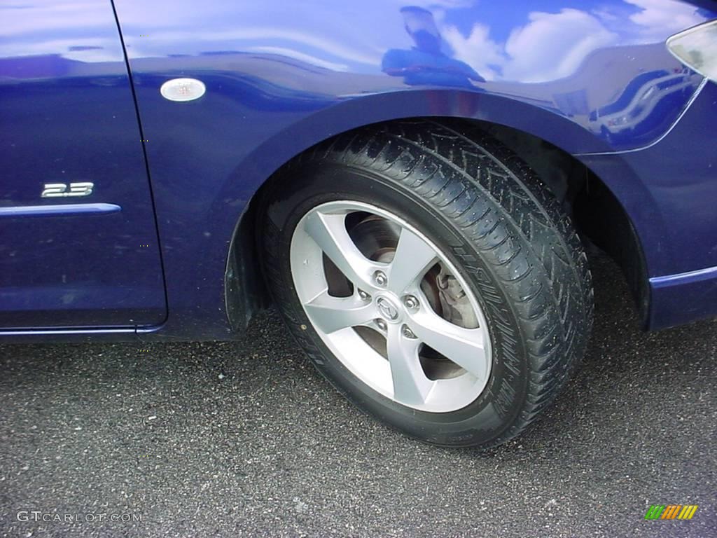2004 MAZDA3 s Sedan - Strato Blue Mica / Black/Blue photo #15