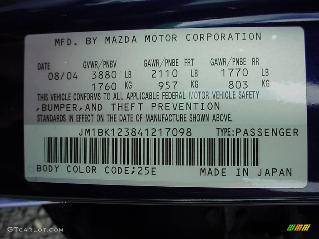 2004 MAZDA3 s Sedan - Strato Blue Mica / Black/Blue photo #18