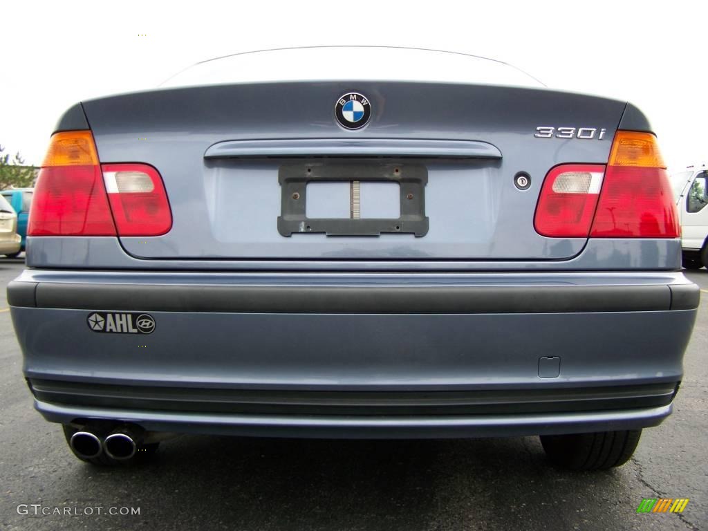 2001 3 Series 330i Sedan - Steel Blue Metallic / Grey photo #6