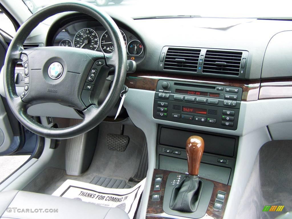 2001 3 Series 330i Sedan - Steel Blue Metallic / Grey photo #13