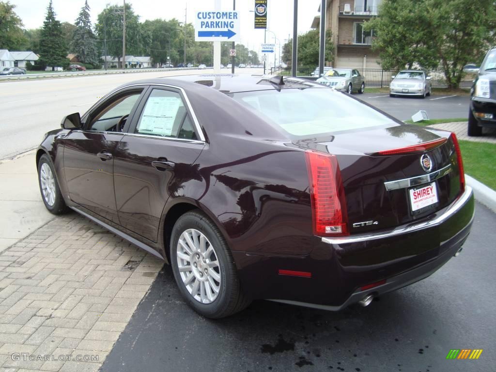 2010 CTS 4 3.0 AWD Sedan - Black Cherry / Cashmere/Cocoa photo #6