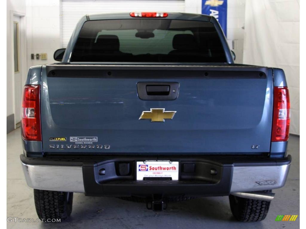2009 Silverado 1500 LT Extended Cab 4x4 - Blue Granite Metallic / Ebony photo #3