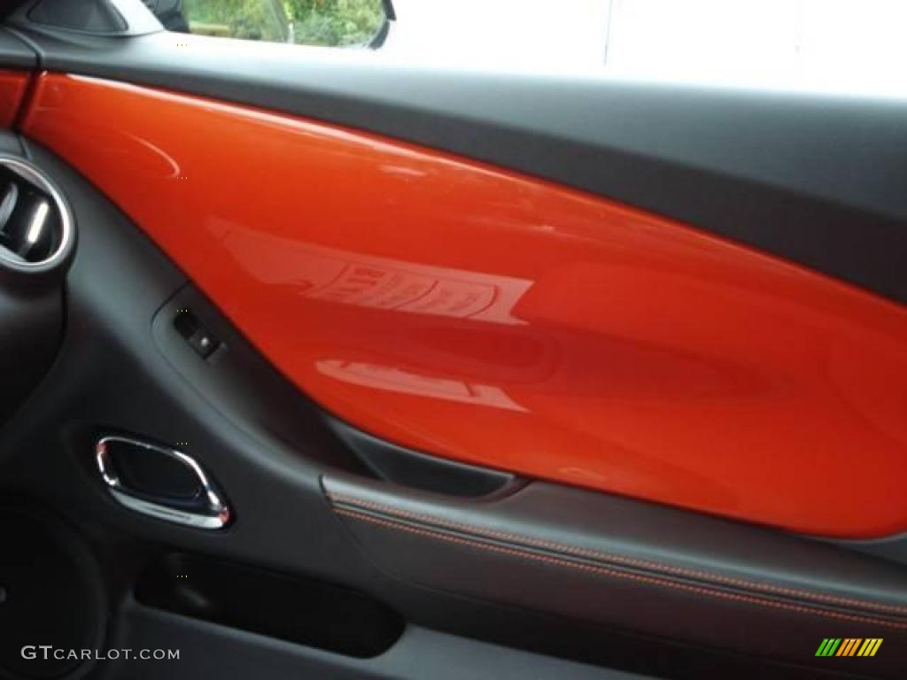 2010 Camaro SS Coupe - Black / Black/Inferno Orange photo #24