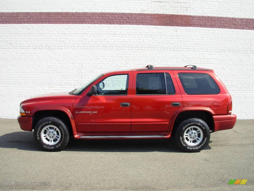 2000 Durango SLT 4x4 - Chili Pepper Red Pearl / Agate Black photo #2