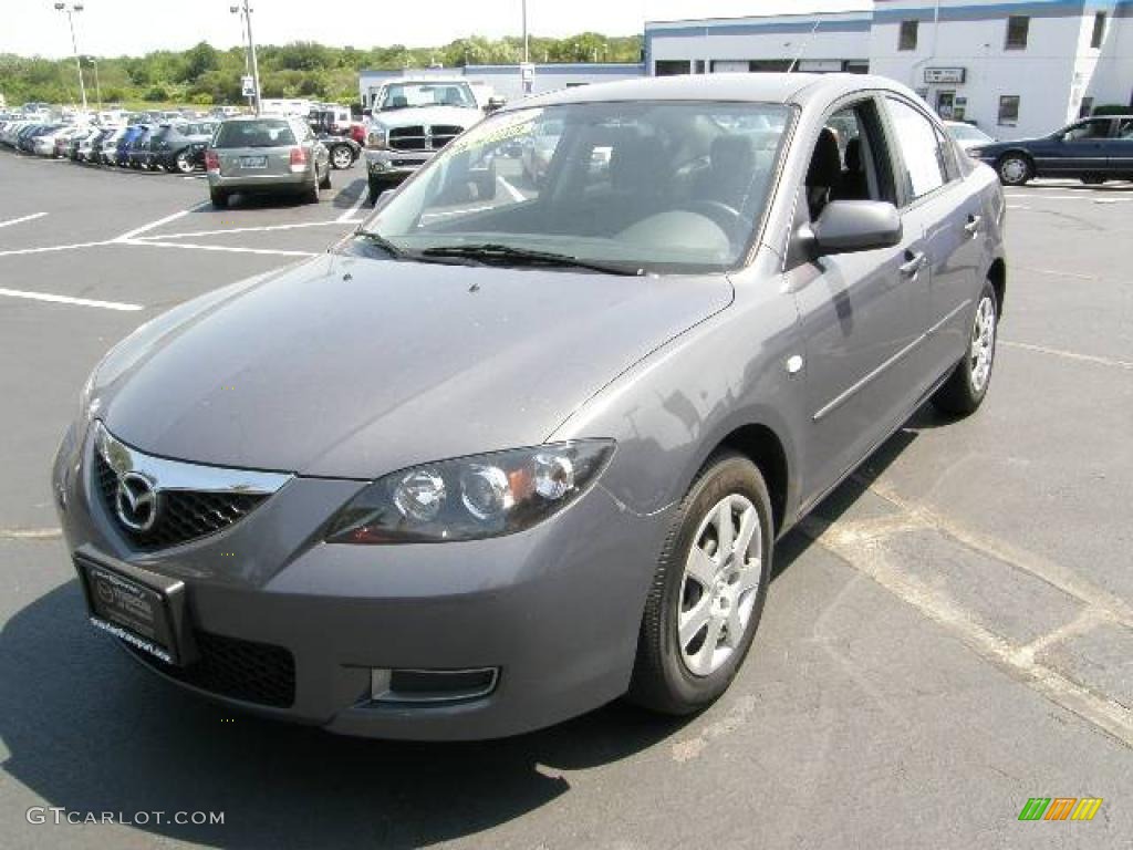 2008 MAZDA3 i Sport Sedan - Galaxy Gray Mica / Black photo #1