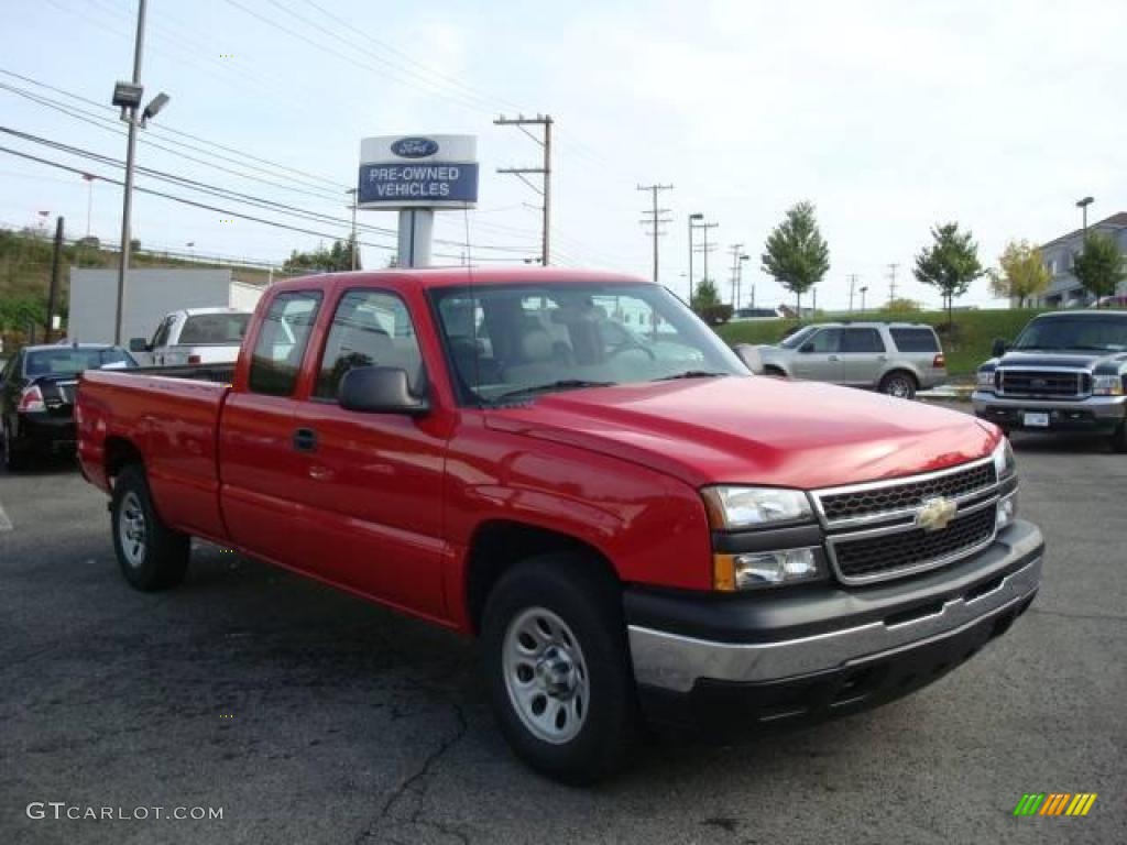 2007 Silverado 1500 Classic Work Truck Extended Cab 4x4 - Victory Red / Dark Charcoal photo #1