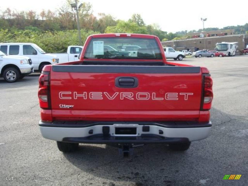 2007 Silverado 1500 Classic Work Truck Extended Cab 4x4 - Victory Red / Dark Charcoal photo #4