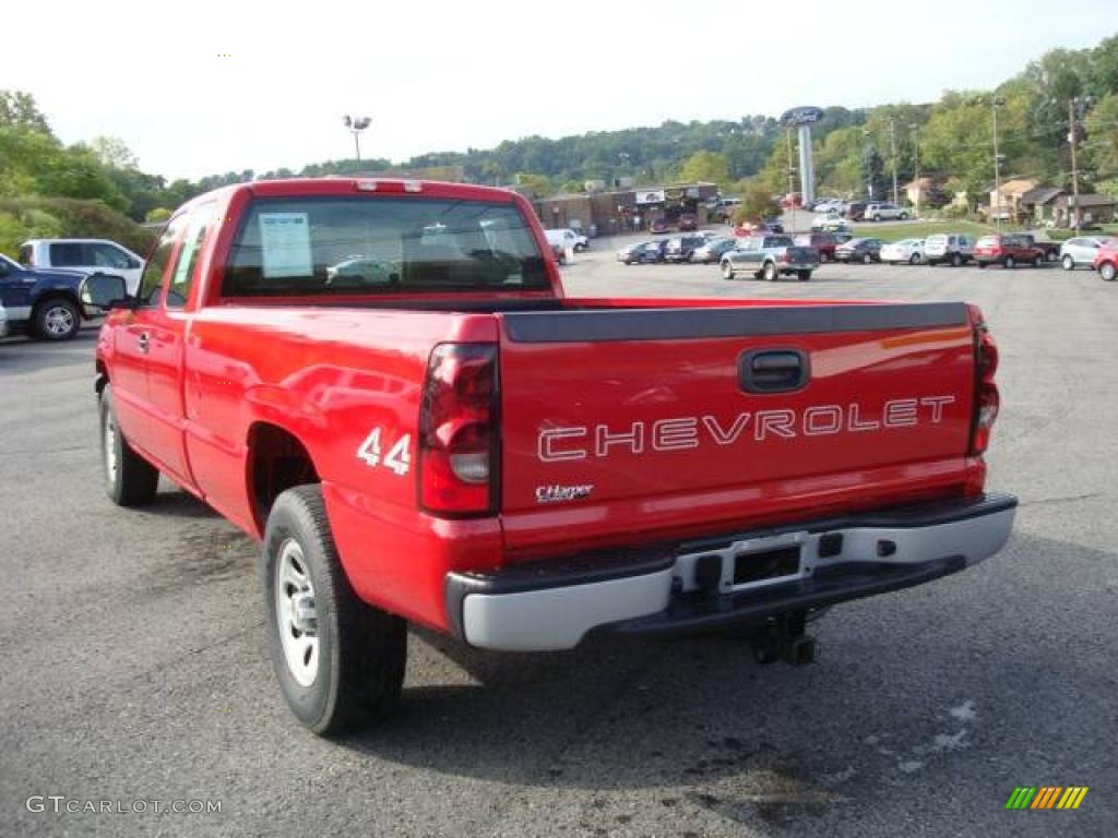 2007 Silverado 1500 Classic Work Truck Extended Cab 4x4 - Victory Red / Dark Charcoal photo #5