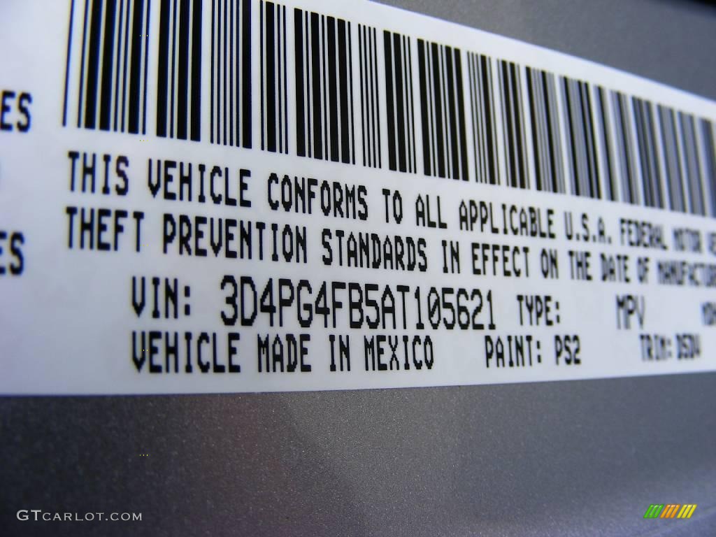 2010 Journey Color Code PS2 for Bright Silver Metallic Photo #18531520