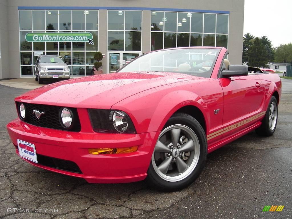 2006 Mustang GT Premium Convertible - Torch Red / Light Parchment photo #1