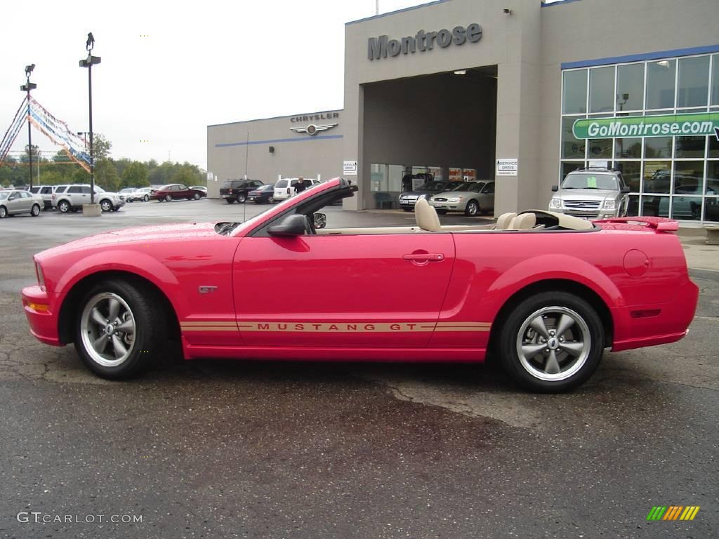2006 Mustang GT Premium Convertible - Torch Red / Light Parchment photo #2