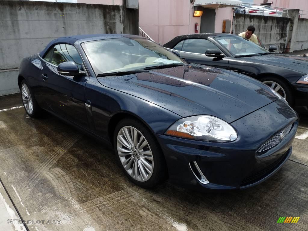 2010 XK XK Convertible - Indigo Blue Metallic / Caramel photo #2