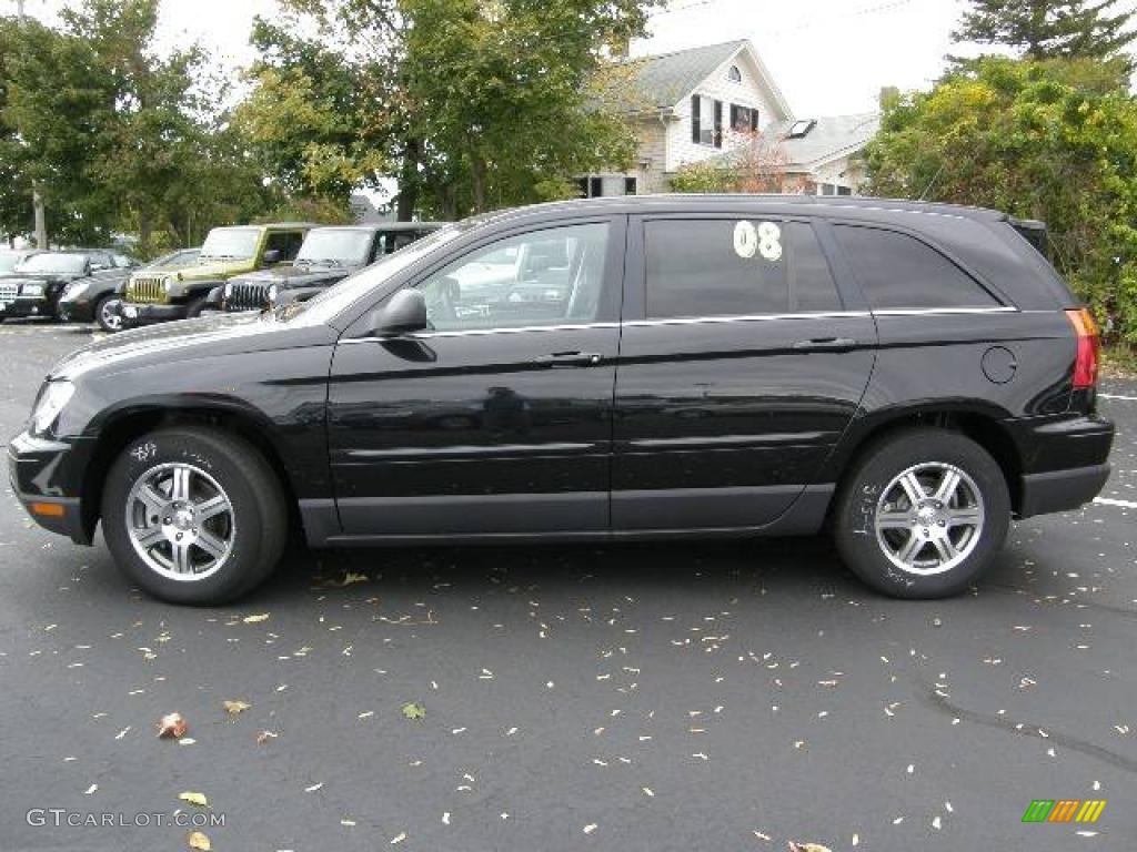 2008 Pacifica Touring AWD - Brilliant Black Crystal Pearlcoat / Pastel Slate Gray photo #2