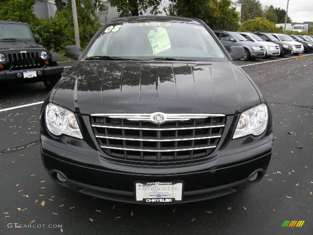 2008 Pacifica Touring AWD - Brilliant Black Crystal Pearlcoat / Pastel Slate Gray photo #7