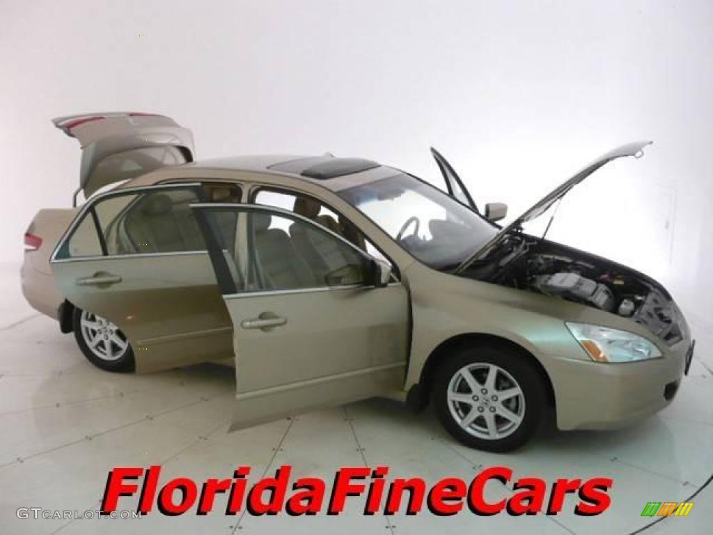 2003 Accord EX V6 Sedan - Desert Mist Metallic / Ivory photo #8