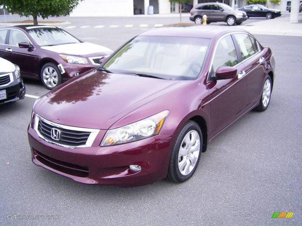 2009 Accord EX-L V6 Sedan - Basque Red Pearl / Ivory photo #1