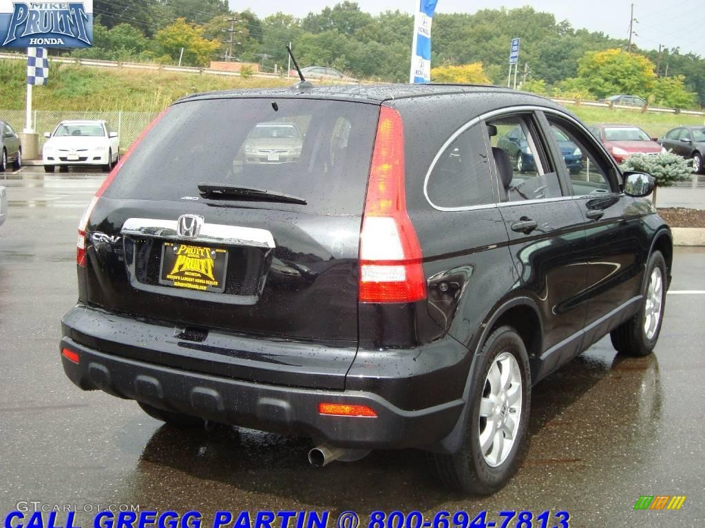 2008 CR-V EX-L 4WD - Nighthawk Black Pearl / Black photo #7