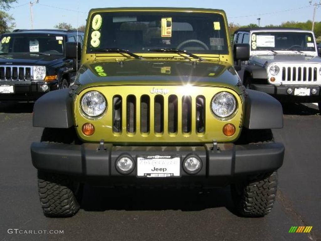 2008 Wrangler Rubicon 4x4 - Rescue Green Metallic / Dark Slate Gray/Medium Slate Gray photo #7