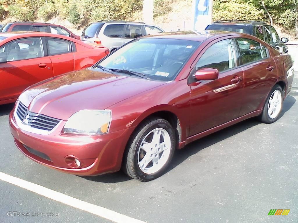 2007 Galant ES - Ultra Red Pearl / Black photo #1