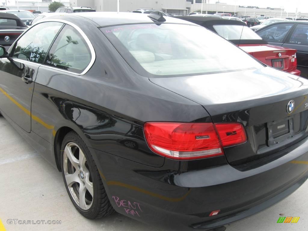 2007 3 Series 328i Coupe - Jet Black / Beige photo #4