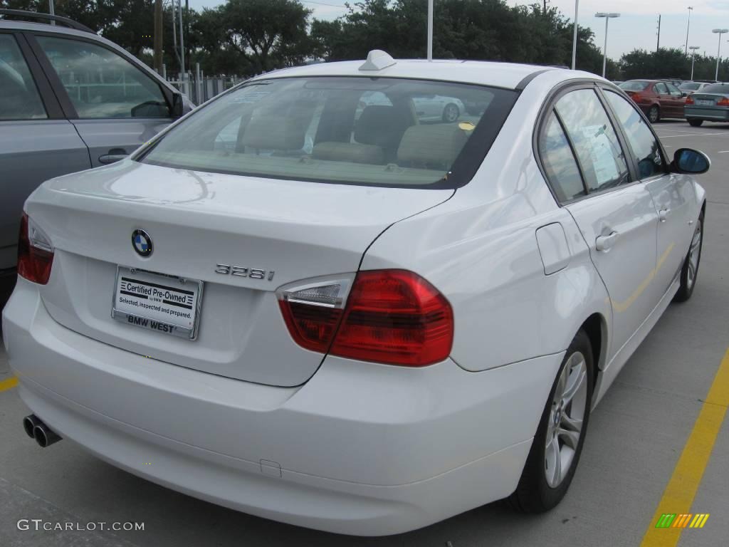 2008 3 Series 328i Sedan - Alpine White / Beige photo #4