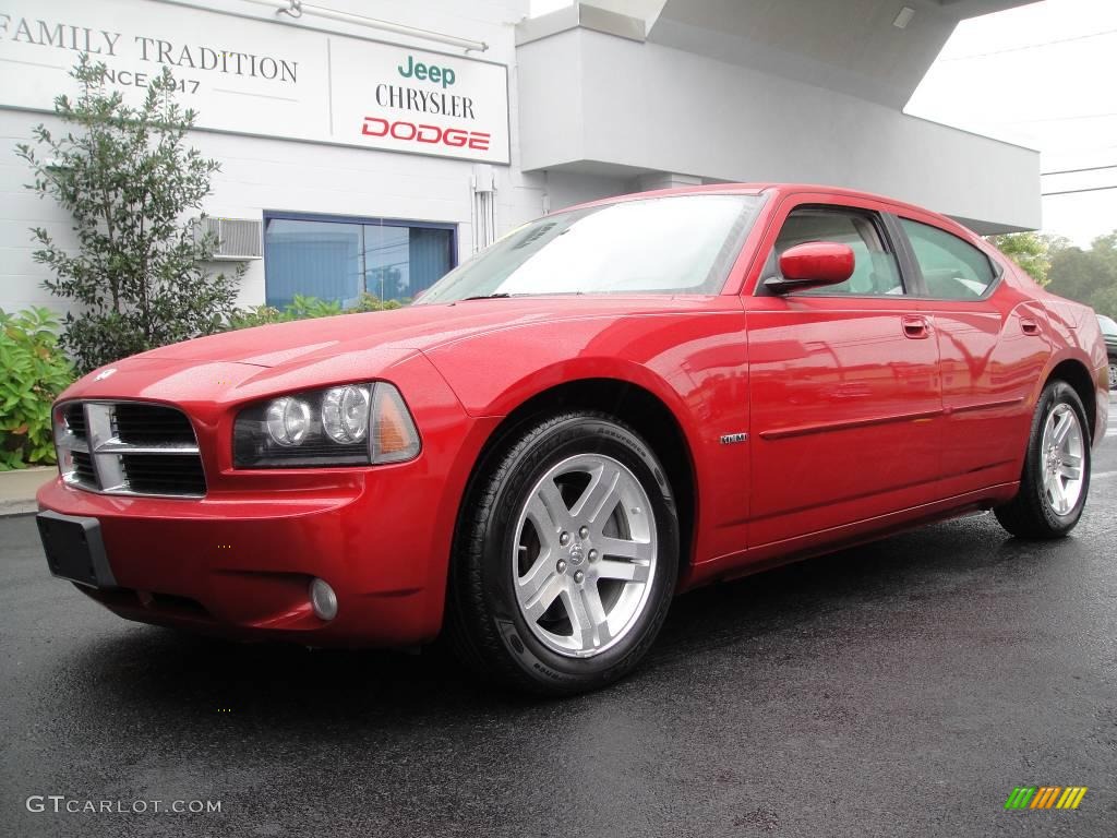 2007 Charger R/T - Inferno Red Crystal Pearl / Dark Slate Gray/Light Graystone photo #1