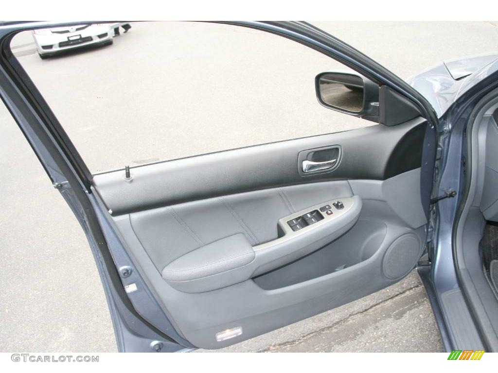 2007 Accord EX-L V6 Sedan - Cool Blue Metallic / Gray photo #17